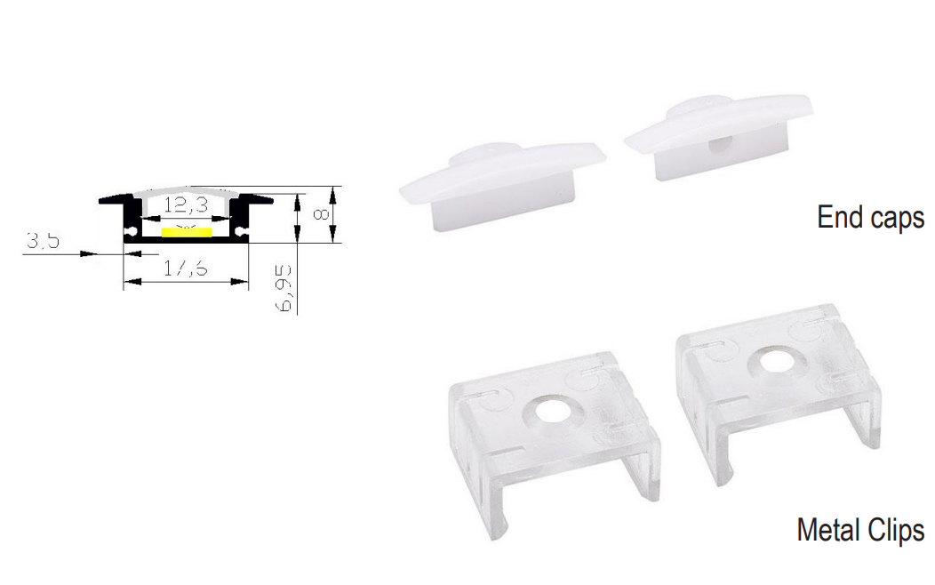 LED encastrée petit profile X19-T1707-4