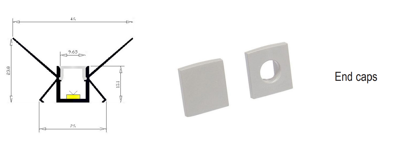 LED platre/construction profile X19-T4623