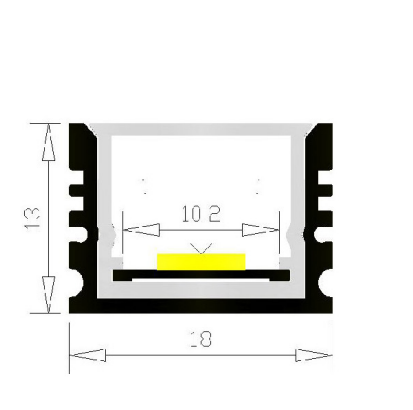 LED waterproof aluminium profile X19-T1813-2