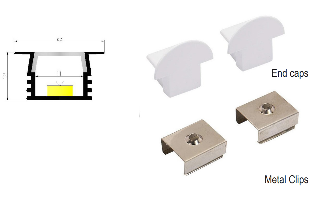 LED encastrée petit profile X19-T1612-2