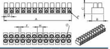 Bloc terminal de passage A07PA10-B Brass/PA66 V0