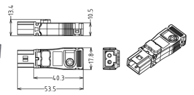 Connecteur enfichable - A07JN002-6M2