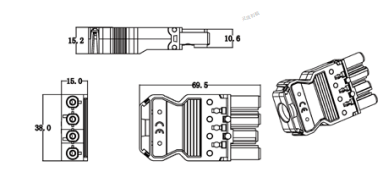 Connecteur enfichable - A07JN002-6F4