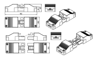 Connecteur mâle et femelle - A07JN002