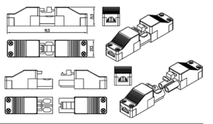 Connecteur mâle et femelle - A07JN002-2B