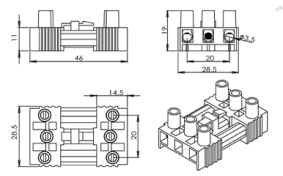 Connecteur mâle et femelle - A07JN002-003