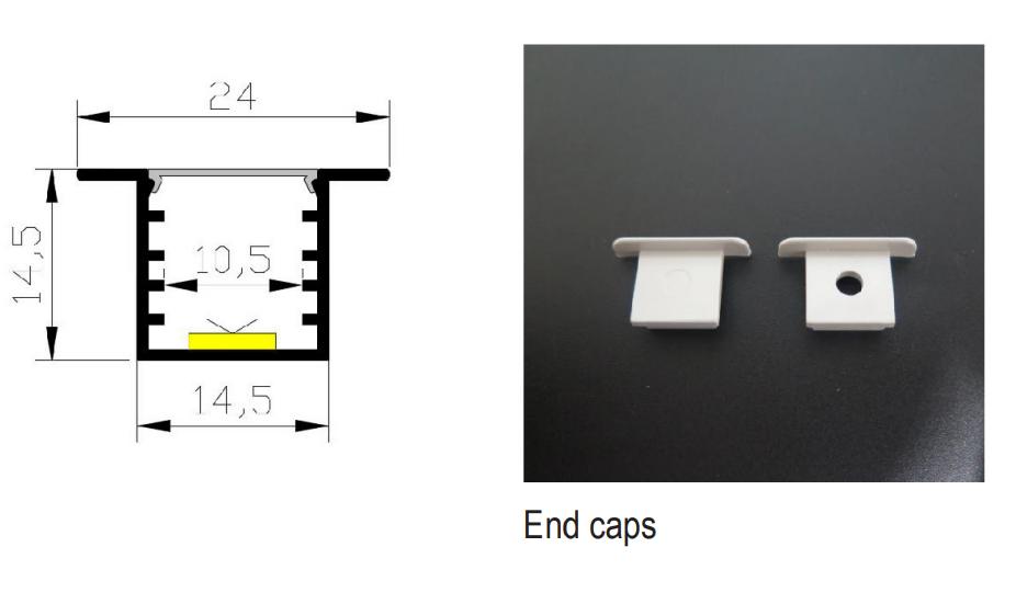 LED encastrée petit profile X19-T2415