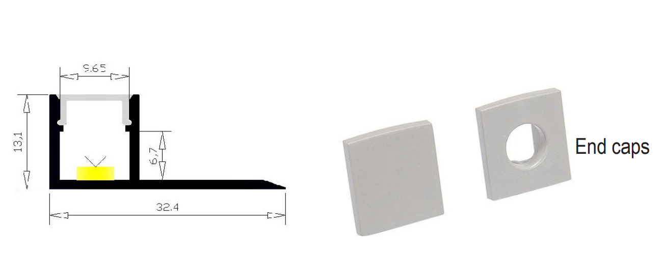 LED platre/construction profile X19-T3213