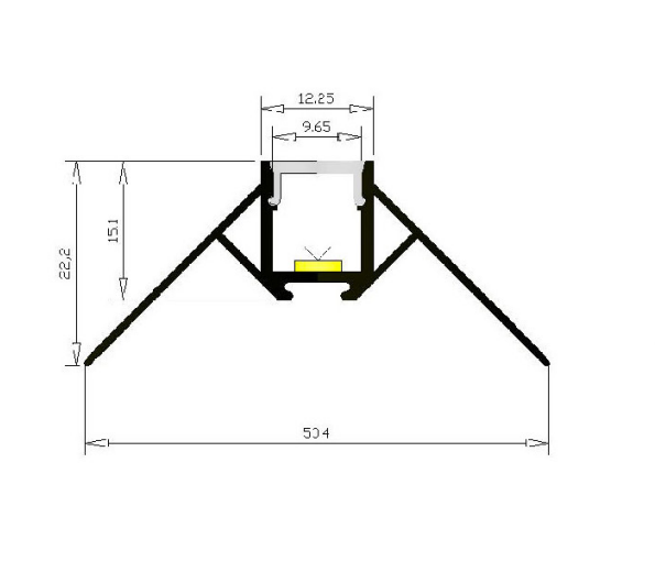LED platre/construction profile X19-T5022