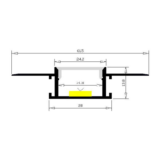 LED platre/construction profile X19-T6113