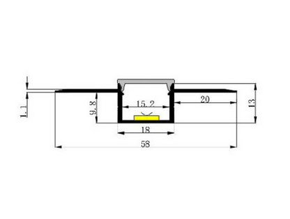LED platre/construction profile X19-T5813