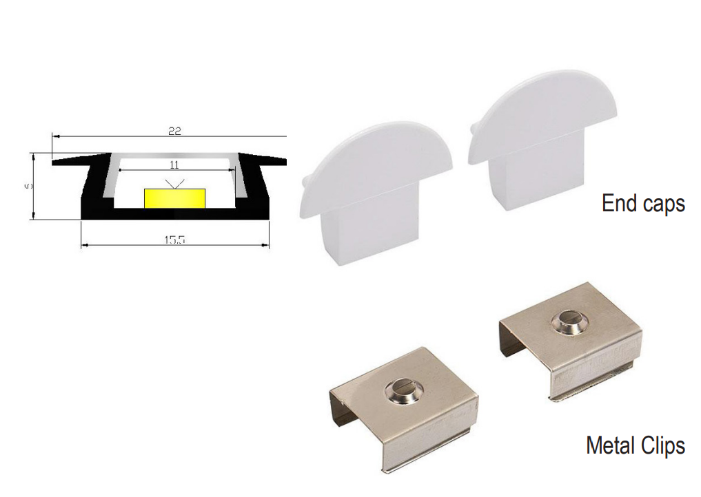 LED encastrée petit profile X19-T1506-2